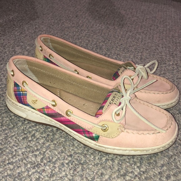 Pink Plaid Sperry Angelfish Shoes - Picture 2 of 7